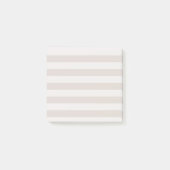 Tan Pastel Stripe Postit Notes Post-it Klebezettel (Vorderseite)