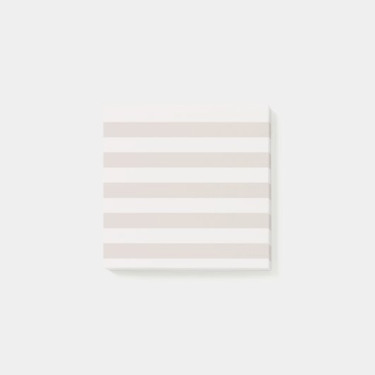 Tan Pastel Stripe Postit Notes Post-it Klebezettel (Vorderseite)