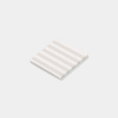 Tan Pastel Stripe Postit Notes Post-it Klebezettel (angewinkelt)