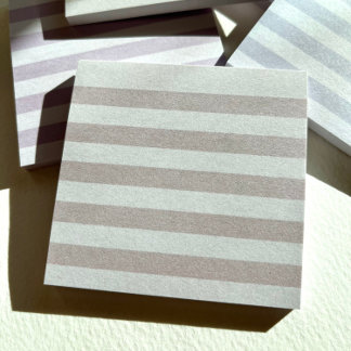 Tan Pastel Stripe Postit Notes Post-it Klebezettel