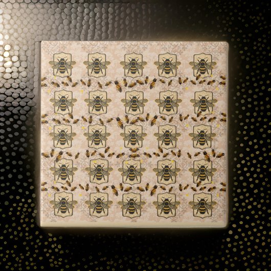 Tan Pattern HoneyBee Design | Keramikfliese