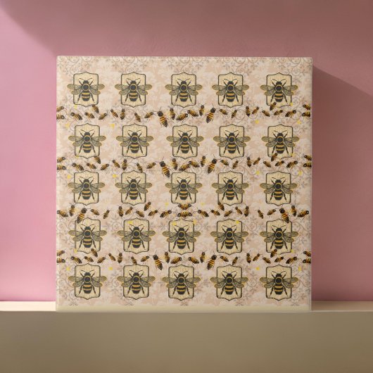 Tan Pattern HoneyBee Design | Keramikfliese