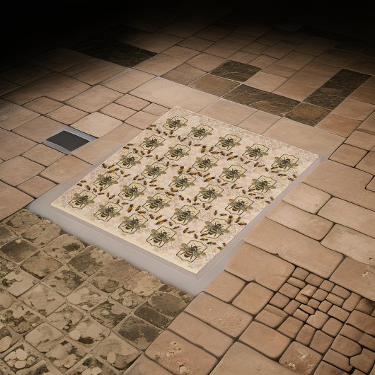 Tan Pattern HoneyBee Design | Keramikfliese