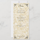 Tan Perchment Paper Style Wedding Menu Card Einladung (Vorderseite)