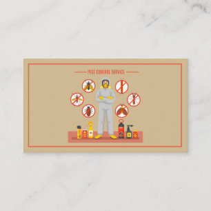 Tan Pest Kontrolle Exterminator Service Visitenkarte