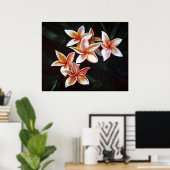 Tan Plumeria Poster (Heimbüro)