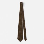 Tan Polka Dot on Brown Necktie Krawatte (Vorderseite)