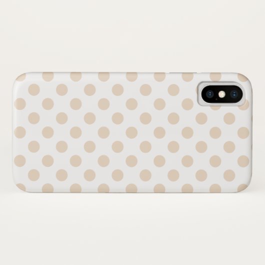 Tan-Polka-Punkte Case-Mate iPhone Hülle (Rückseite (Horizontal))