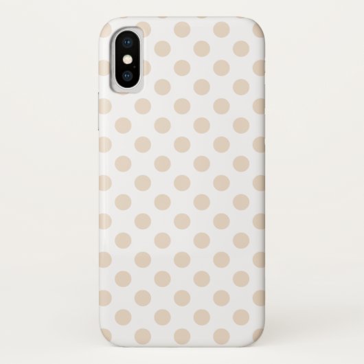 Tan-Polka-Punkte Case-Mate iPhone Hülle (Rückseite)