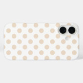 Tan-Polka-Punkte Case-Mate iPhone Hülle (Rückseite (Horizontal))