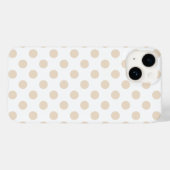 Tan-Polka-Punkte Case-Mate iPhone Hülle (Rückseite (Horizontal))