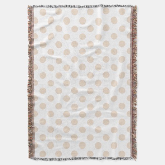 Tan-Polka-Punkte Decke (Vorderseite Vertikal)