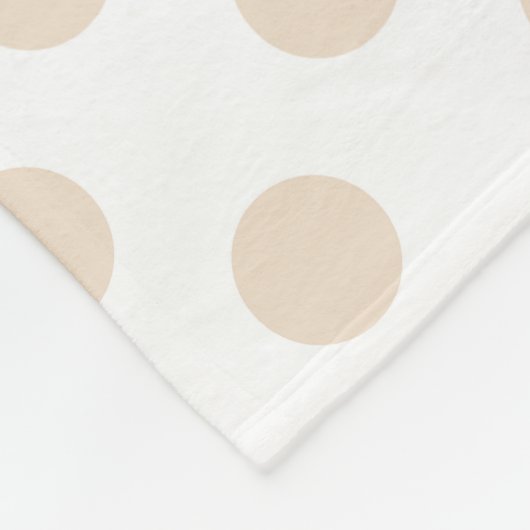 Tan-Polka-Punkte Fleecedecke (Ecke)