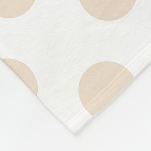 Tan-Polka-Punkte Fleecedecke (Ecke)