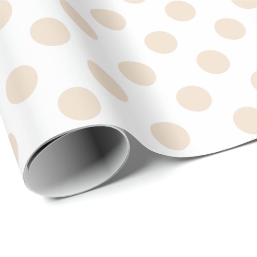 Tan-Polka-Punkte Geschenkpapier (Rolleneckpunkt)