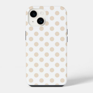 Tan-Polka-Punkte iPhone 14 Hülle