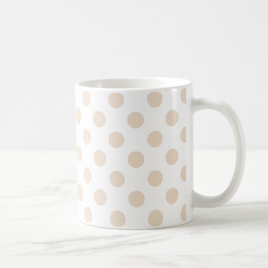 Tan-Polka-Punkte Kaffeetasse (Rechts)