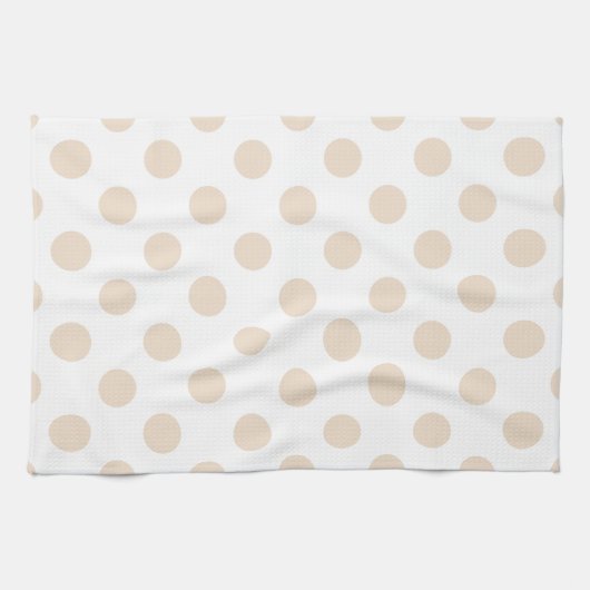 Tan-Polka-Punkte Küchentuch (Horizontal)