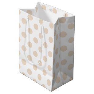 Tan-Polka-Punkte Mittlere Geschenktüte