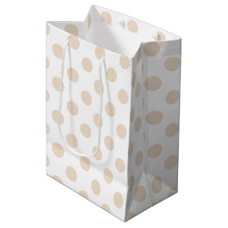 Tan-Polka-Punkte Mittlere Geschenktüte