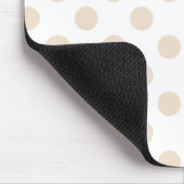 Tan-Polka-Punkte Mousepad (Ecke)