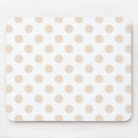 Tan-Polka-Punkte Mousepad (Vorne)