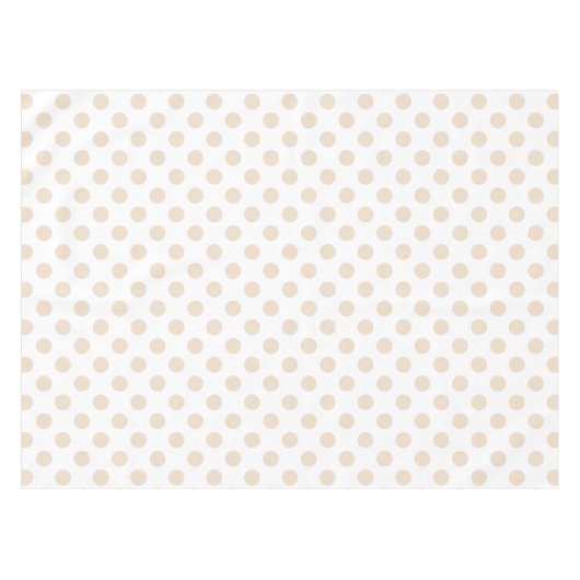 Tan-Polka-Punkte Tischdecke (Vorderseite (Horizontal))