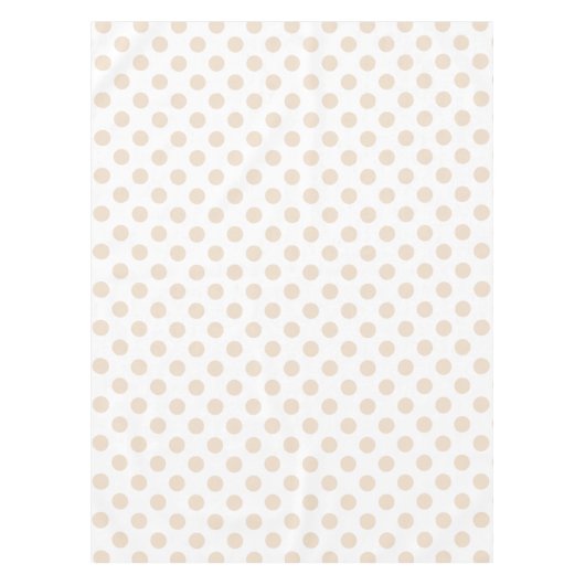 Tan-Polka-Punkte Tischdecke (Vorderseite)