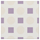 Tan-Polka-Punkte und Lavendelquadrate Stoff (Nahaufnahme)