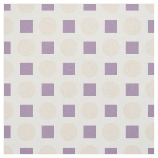 Tan-Polka-Punkte und Lavendelquadrate Stoff (Muster)