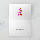 Tan Poodle Dog Valentine Card Karte (Innenseite)