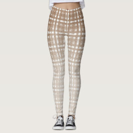 TAN Preppy Glen-Karo-karierte Mode Leggings