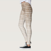 TAN Preppy Glen-Karo-karierte Mode Leggings (Links)