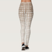 TAN Preppy Glen-Karo-karierte Mode Leggings (Rückseite)