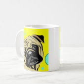 Tan Pug Hund Kaffeetasse (Vorderseite Links)