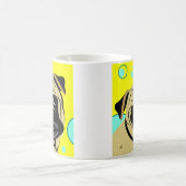 Tan Pug Hund Kaffeetasse (Mittel)