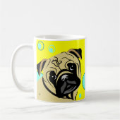 Tan Pug Hund Kaffeetasse (Links)