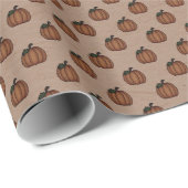 Tan Pumpkin Wrapping Paper Geschenkpapier (Rolleneckpunkt)