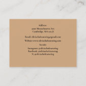 Tan QR-Code-Tutor-Lehrer-Globus-Buch-Klassenzimmer Visitenkarte (Rückseite)
