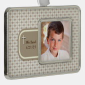 TAN-Raute, religiöses Foto Rahmen-Ornament Silber (Rechts)