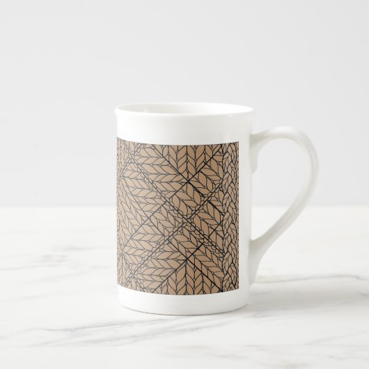 TAN RAUTE STRICK Knochenerkrankung Tasse der China (Rechts)