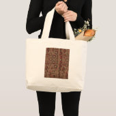 Tan Red Black Abstrakt Jumbo Stoffbeutel (Vorderseite (Produkt))