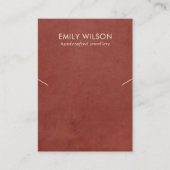 TAN RED LETHER TEXTURE NECKLACE BRACELET DISPLAY VISITENKARTE (Vorderseite)