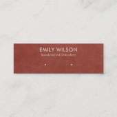 TAN RED LETHER TEXTURE STUD EARRING DISPLAD KARTE (Vorderseite)