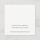 TAN RED LETHER TEXTURE STUD EARRING DISPLAD KARTE (Rückseite)