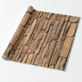 Tan Retten Stone Rock Wall Wrapping Paper Geschenkpapier (Ungerollt)