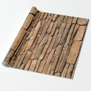 Tan Retten Stone Rock Wall Wrapping Paper Geschenkpapier
