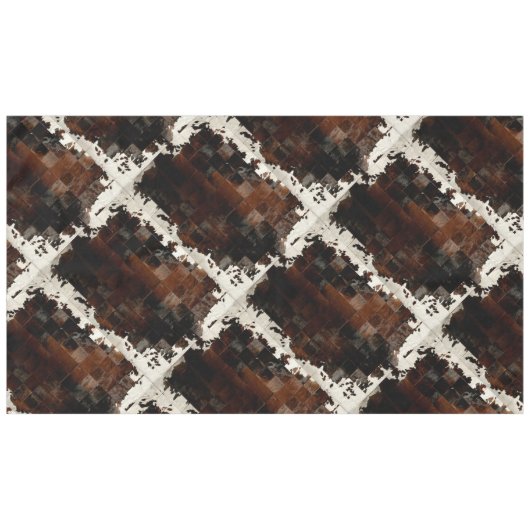TAN-Rindleder-Patchwork-Druck Tischdecke (Vorderseite (Horizontal))