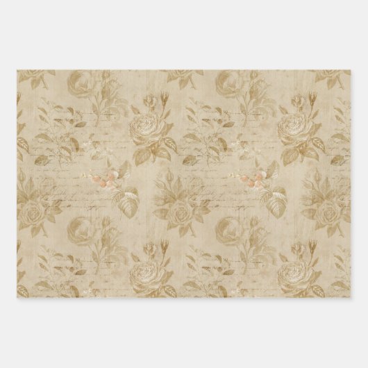 Tan-Rose und Schreiben Geschenkpapier Set (Vorderseite 2)