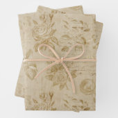 Tan-Rose und Schreiben Geschenkpapier Set (Beispiel)